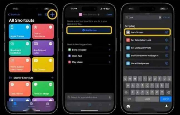 澜沧苹果14锁屏维修店分享iPhone14升级iOS16.4后如何创建锁屏快捷方式 